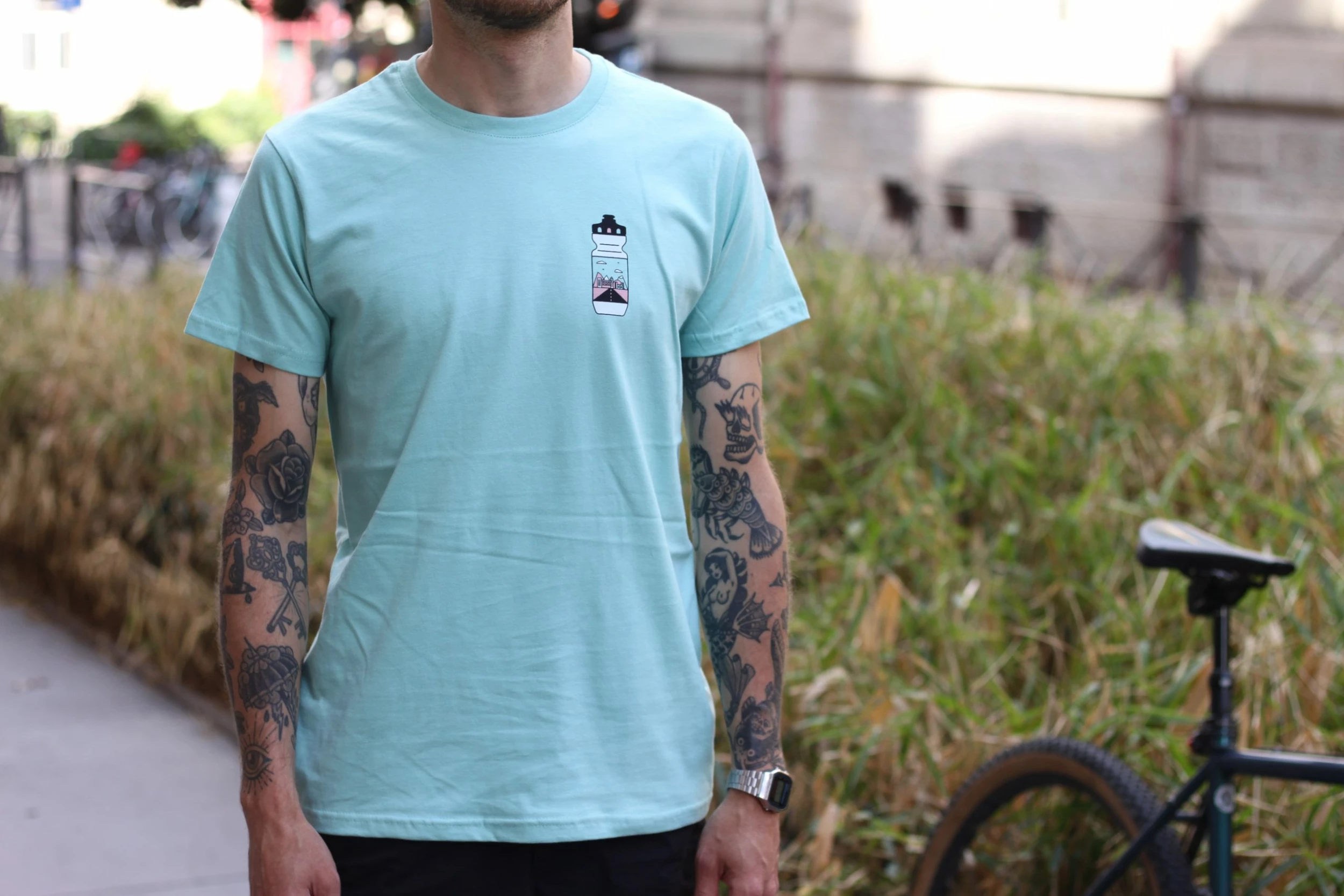 Baroudeur Cycles T-Shirt "Bidon" Vert
