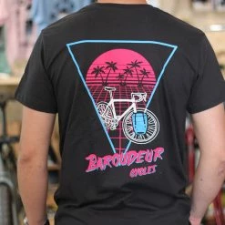 Baroudeur Cycles T-Shirt "Miami" Noir