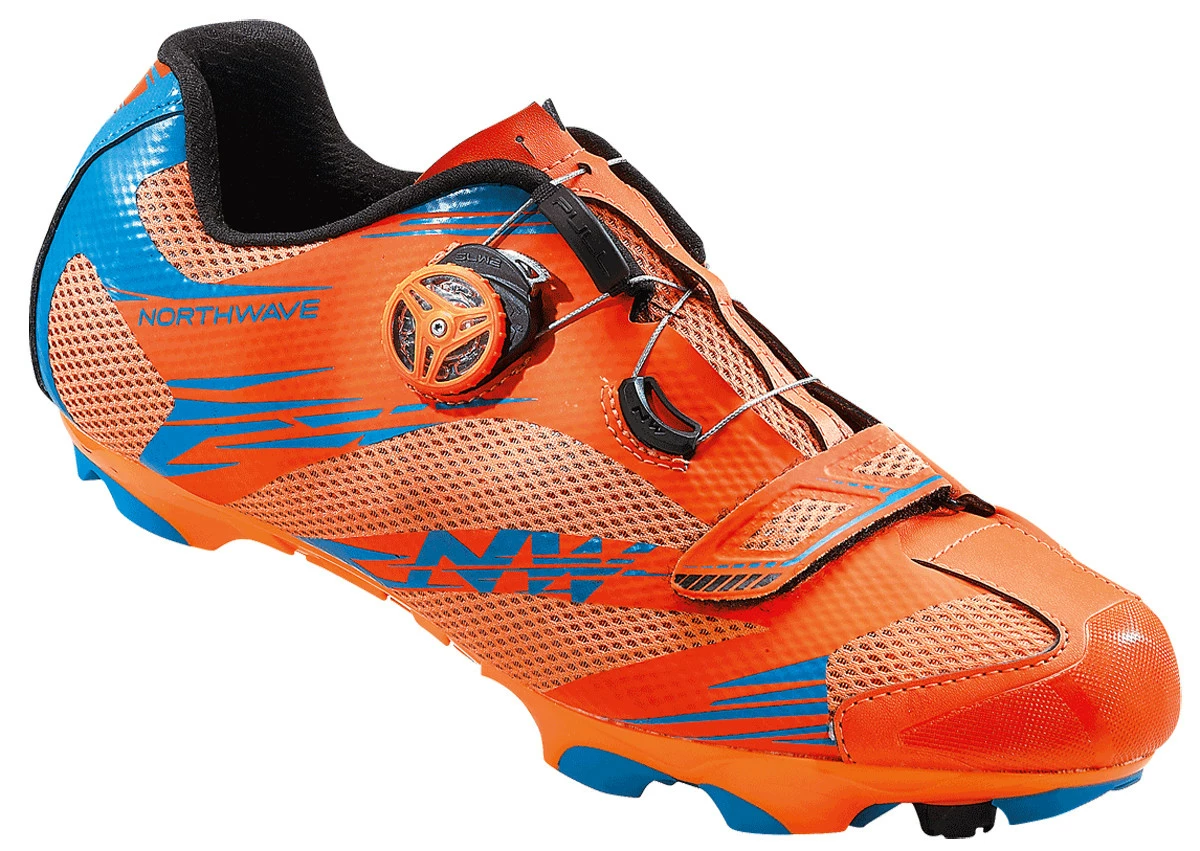 Chaussures Vélo VTT NorthWave Scorpius 2 Plus Orange Bleu