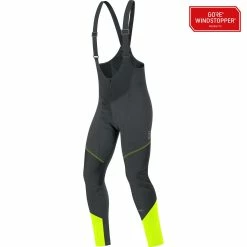 Cuissard Vélo Hiver Gore Element Windstopper Soft Shell Noir Jaune