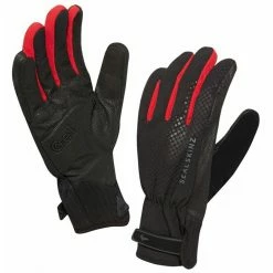 Gants De Vélo Hiver Sealskinz All Weather Cycle XP Noir Rouge