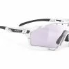Lunettes Vélo Rudy Project Cutline Blanc Brillant ImpactX2 LS Violet Bumpers Blanc