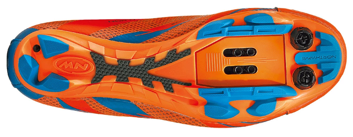 Chaussures Vélo VTT NorthWave Scorpius 2 Plus Orange Bleu – Image 2