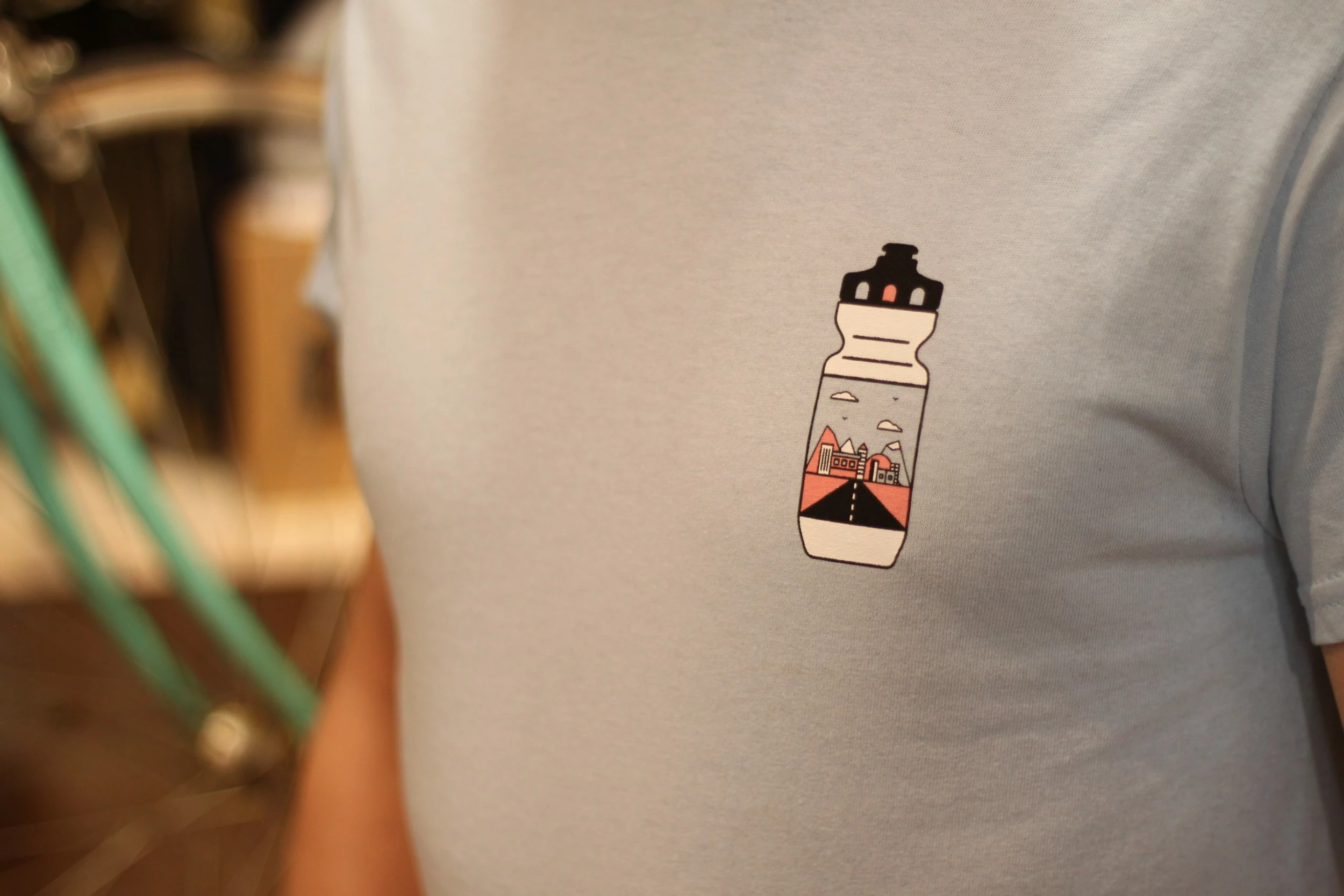 Baroudeur Cycles T-Shirt "Bidon" Bleu – Image 2