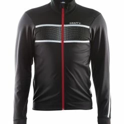 Veste Vélo Hiver Craft Glow Noir Rouge