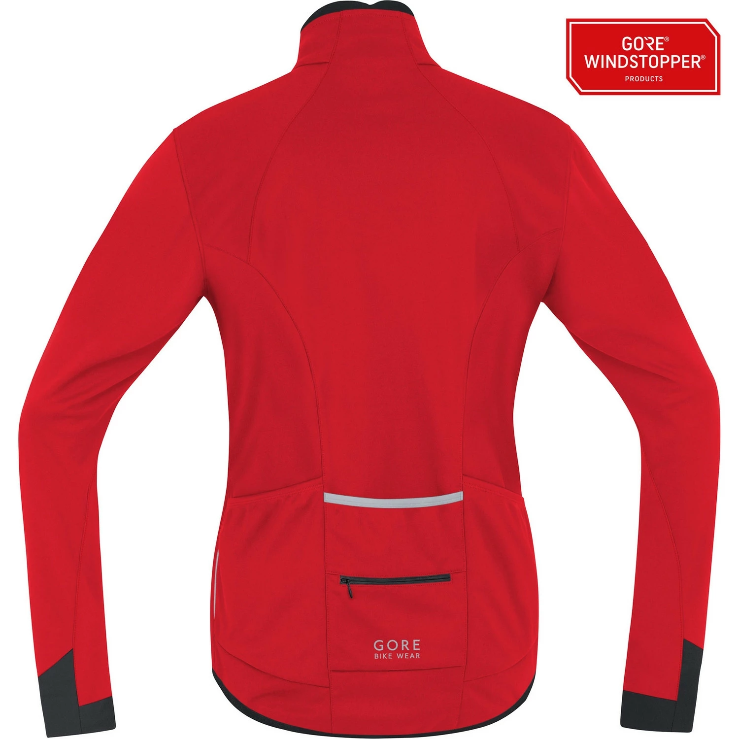 Veste Vélo Hiver Gore Power 2.0 Windstopper Soft Shell Rouge Noir – Image 2