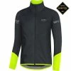 Veste Vélo De Pluie Gore Power Gore-Tex Active Noir Jaune