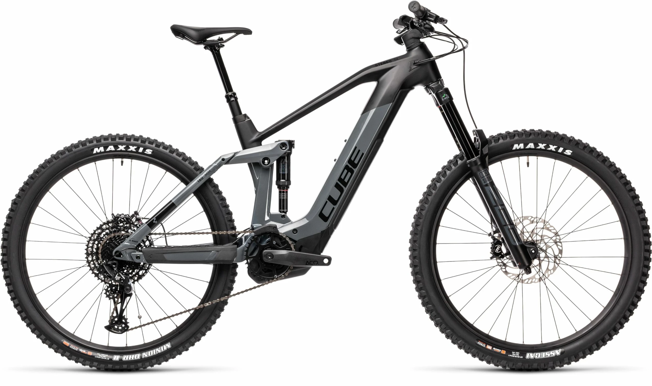 Velo VTT Electrique Cube Stereo Hybrid 160 HPC 27.5 SL Bosch 625Wh Grey Black 2021